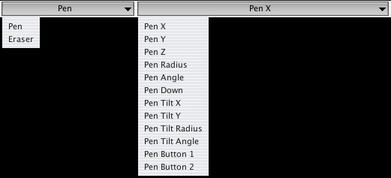Intuos4 Pen Parameters